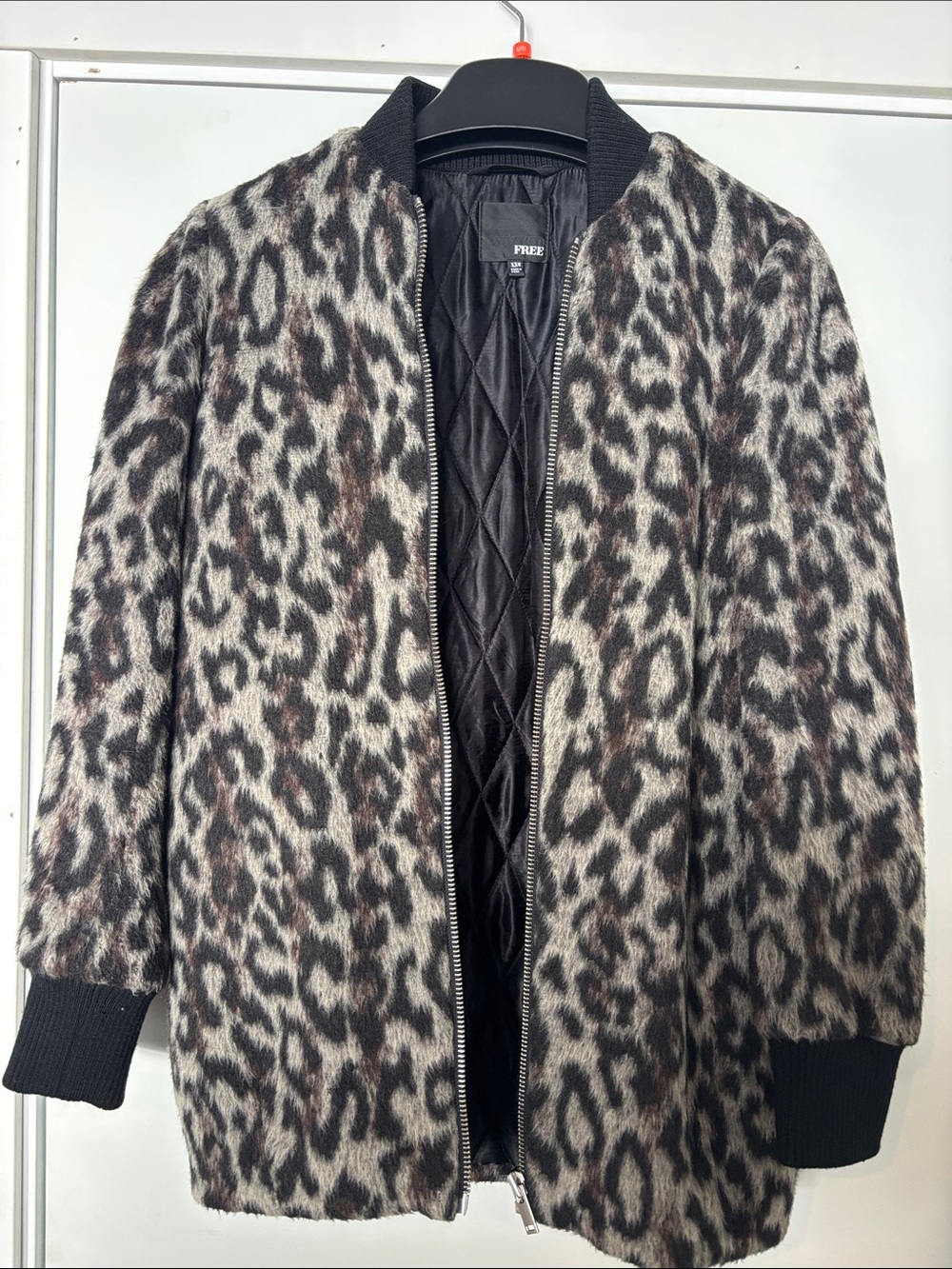 Wilfred Leopard-Print Bomber Jacket in Black and Brown